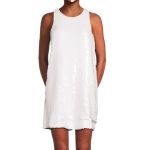 Rebecca Minkoff white sequins dress.